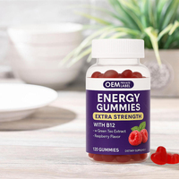 Gummies Énergétiques OEM avec Vitamine B12, Extrait de Guarana, Thé Vert et Noix de Kola pour le Soutien du Métabolisme Cellulaire et le Soulagement de la Fatigue Physique