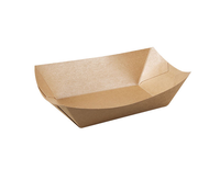 Plateau alimentaire jetable personnalisé en papier kraft, recyclable, pour plats à emporter, poulet frit, frites, hot-dogs, qualité alimentaire