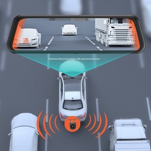 4CH gương màn hình cảm ứng Dashcam 12inch với khung xe đặc biệt ADAS BSD xe hộp đen hardwire Kit phía trước và phía sau Dash Cam 4k - Product Image 4