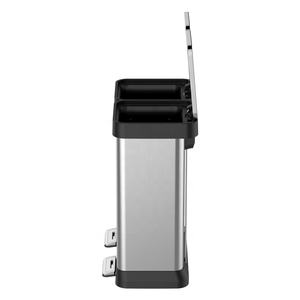 Poubelle de cuisine rectangulaire en acier inoxydable 50L avec pédale à fermeture en douceur nouvelle technologie poubelle - Product Image 5