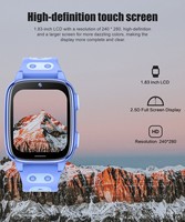 Montre connectée 4G pour enfants avec suivi GPS en temps réel et bouton d'appel d'urgence SOS pour garçons, filles, étudiants, école, extérieur
