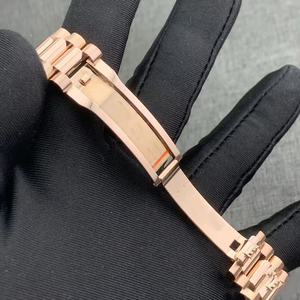 Montre mécanique chronographe de luxe avec diamants, 40 mm, AR Factory, boîtier en acier 904L, dégradé doré, double calendrier, cadran vert paon - Product Image 5