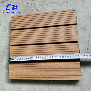 Planches de terrasse en WPC modernes carrées pour l'extérieur avec surface en <span class=keywords><strong>bois</strong></span> brossé imperméable antidérapante - Product Image 5
