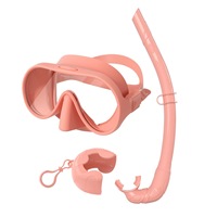 Masque de plongée pliable en silicone liquide 3 pièces pour adultes en stock
