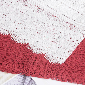 Poliestere africano Svizzero Collare Del Crochet Del Merletto Del Ricamo Del Tessuto Chimico del Tessuto Paillettes Tessuto di Pizzo - Product Image 2