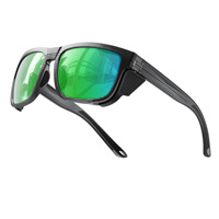 Gafas de Sol Deportivas Polarizadas TR90 Resistentes al Viento para Exteriores, con Protectores Laterales Extraíbles, Gafas de Seguridad