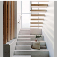 DAIYA – escalier en granit avec balustrade en acier personnalisée, balustrade en verre