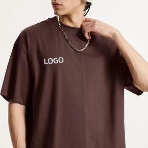 Custom Logo Over Size Effen <span class=keywords><strong>T</strong></span>-Shirts Heren High-End 100% Katoenen Effen <span class=keywords><strong>T</strong></span>-Shirt 305gsm Unsex Oversized Tshirt Vrouwen <span class=keywords><strong>T</strong></span>-Shirts - Product Image 1