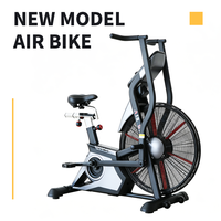 Nouveau modèle de vélo d'appartement à double transmission par chaîne, résistance réglable, siège réglable, moniteur de données d'entraînement pour salle de sport commerciale et fitness à domicile