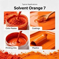 Orange Solvant 7, colorant azoïque hydrosoluble pour encres industrielles, revêtements et carburants