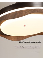 Ventilateur de plafond LED décoratif moderne de 42 pouces avec éclairage, pales rétractables, haut plafonnier, télécommande, haut-parleur Bluetooth et moteur (Chine)