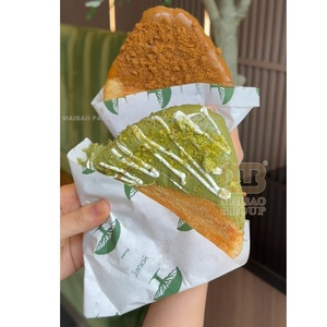 Oil-proof <strong>Grease</strong> Proof Kraft Paper Flat Snack Burger Sandwich Biodegradable Donut Bread Takeaway Flat Croissant Bag - Product Image 5