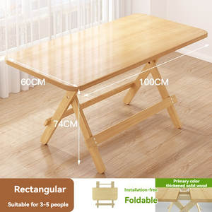 2024 YOUTAI spedizione veloce moderno quadrato rotondo rettangolo solido tavolo pieghevole per sala da pranzo - Product Image 4