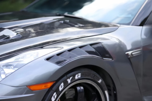 Applicable <span class=keywords><strong>Nissan</strong></span> <span class=keywords><strong>Ares</strong></span> R35 GTR Modifié Nismo Garde-boue avant en fibre de carbone Garde-boue de remplacement - Product Image 3