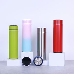 500ml Vacuum Insulated Stainless Steel Intelligent Temperature Water <b>Bottle</b> BPA Free Keep Warm Smart <b>Bottle</b> - Product Image 1