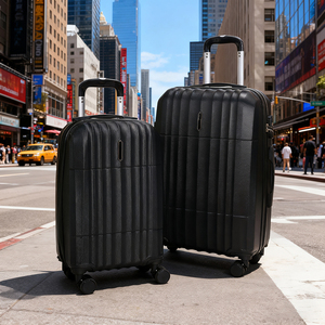 Wholesale ABS Polyester Light Weight Modern Classic Simple Style Combination Lock Waterproof Travel Trolley Bags Unisex