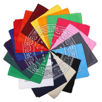 Bandana quadrada estampada de caxemira multiuso, venda quente de 21 polegadas 100% algodão