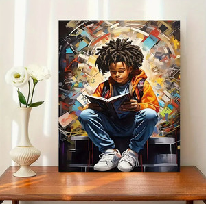 Ragazzo che legge interessante pittura creativa su tela decorazione murale camera <span class=keywords><strong>da</strong></span> letto casa <span class=keywords><strong>cucina</strong></span> soggiorno tela <span class=keywords><strong>stampe</strong></span> Poster di arte della <span class=keywords><strong>parete</strong></span> - Product Image 5