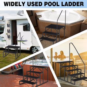 Escalera de Seguridad para Piscina de Casa Móvil con Pasamanos, 660 Libras - Product Image 4