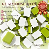 Juego de Fichas de Mahjong Americanas de Acrílico Moderno, 160 Piezas, Juego de Mahjong de Lujo de 4 Capas, Duradero y Portátil