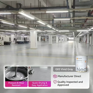 Suministro de fábrica: Revestimiento de suelo epoxi antiestático ESD para fábricas textiles vacías, plantas de hilatura, superficie epoxi completa sin telares - Product Image 3