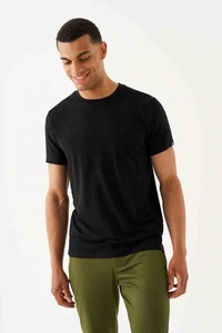 เสื้อคอกลมลำลองสำหรับผู้ชายเสื้อโปโลผ้าฝ้ายโพลีเอสเตอร์สีล้วนแขนสั้นย้อมสีล้วนสำหรับผู้ใหญ่ - Product Image 3