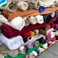 Tissu en rouleau de lin et coton mélangés, teint uni, de qualité B, prix bas Chine, vendu au kilogramme