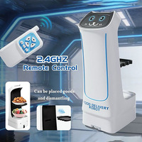 Robot de service de livraison de nourriture intelligent télécommandé AJB 2.4G, robot serveur jouet pour enfants et adultes