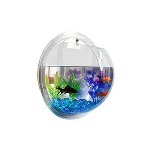 Réservoir à poissons rond en acrylique transparent pour <span class=keywords><strong>aquarium</strong></span>, pot de fleur, bol à poisson mural en plastique, réservoir d'<span class=keywords><strong>aquarium</strong></span>, rond, suspendu, créatif - Product Image 4