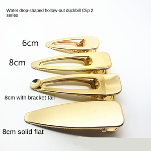 Presilhas de Cabelo de Metal com Design de Jacaré, Douradas, para Artesanato de Joias DIY, em Formato de Gota d'Água e Coroa Simples - Product Image 3
