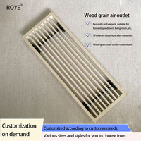 Grille de sortie d'air de grain d'évent de persienne allongée en alliage d'aluminium personnalisé pour registres de type ligne de garde-robe de climatisation de bureau