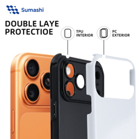 Funda de Teléfono Personalizada por Sublimación, PC+TPU 2 en 1, Acabado Brillante, Lente de Cámara Elevada, Bajo MOQ para iPhone 17 Pro Max Samsung S25