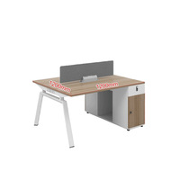 Bureau de travail double pour usine, vente en gros, mobilier de bureau personnalisable disponible pour l'espace de travail des employés