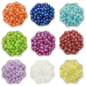 도매 8-10mm 마카롱 색상 터지는 비즈 DIY 팔찌 및 목걸이에 대한 무지개 빛깔의 AB 코팅 버블 비즈 - Product Image 4