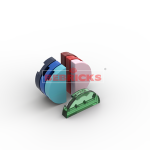 BEBRICKS Building Parts Series 1748 Tile Round 1x2 Half Building <strong>blocks</strong> part DIY Create Toy <strong>bricks</strong> set part for kids - Product Image 3