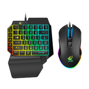 Clavier et souris mécaniques Ziyoulang T1 à une main, combo gaming RVB rétroéclairé, filaire USB, 104 touches anti-ghosting, DPI 1000 - Product Image 1