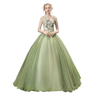 Nuevo Vestuario <span class=keywords><strong>de</strong></span> Noche para Examen <span class=keywords><strong>de</strong></span> Arte Vocal, Coro, Canción Folclórica, Canto Solista, Falda Tutú Larga <span class=keywords><strong>de</strong></span> Gasa Colorida para Mujer - Product Image 1