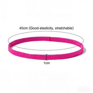 Multi-Color Thin Elastic Nylon <strong>Headbands</strong> for Women Soft Stretch <strong>Fabric</strong> Sporty High Quality Hair Bands Yoga Running Sport Unisex - Product Image 4