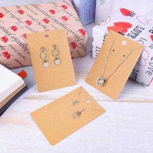 Cartes de présentation de bijoux en papier kraft découpées sur mesure avec logo imprimé pour boucles d'oreilles, colliers, bracelets et bandeaux - Product Image 5
