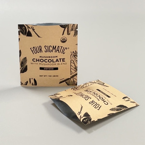 Sachets <span class=keywords><strong>d</strong></span>'emballage personnalisés en papier kraft pour biscuits, chocolat, bonbons, gommes, thé, café en poudre, sachets plats à fermeture hermétique - Product Image 3