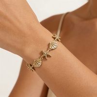 Bracelet Étoile de Mer Bowei en Acier Inoxydable, Style Vacances, Bijou d'Été Inaltérable, Vente en Gros