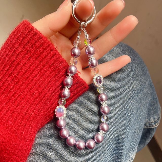 Luxurious Style Crystal Rhinestone Ball Handmade Wrist Phone Chain Fashion Pendants Charms