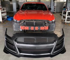 Kit de mise à niveau réfléchissant pour ford <span class=keywords><strong>mustang</strong></span> 2015 — 2017, pare-chocs avant de bonne qualité, style GT500, livraison gratuite - Product Image 5