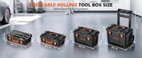 Ensemble de boîtes à outils AIRAJ 4 en 1, empilables, chariot à outils modulaire en plastique robuste, boîtes de rangement pour outils