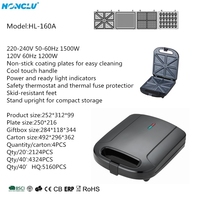 Machine à sandwichs 4 tranches sans PFAS, non toxique, avec revêtement céramique sain sans BPA, pour petit-déjeuner, chauffage uniforme, grille-pain domestique