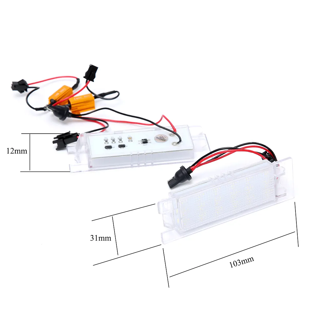 Canbus LED plaka lambası için otomobil parçaları Opel Zafira B 05-11 Astra H 04-09 Corsa D 06-11 Insignia