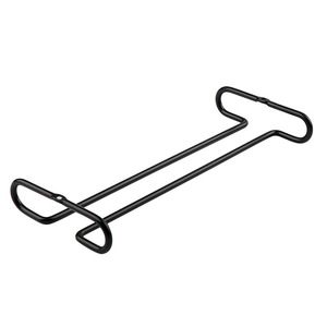 Jinnate <b>Wall</b> Mounted Iron Wine Glass <b>Rack</b> For Cabinet <b>Storage</b> Up To 4 Stemware Black And White - Product Image 5
