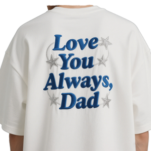 <span class=keywords><strong>T</strong></span>-<span class=keywords><strong>shirt</strong></span> Estiva Personalizzata per la Festa del Papà, da Donna, a Spalla Cadente, in Maglia Pesante, Traspirante, Stampata e Ricamata - Product Image 1