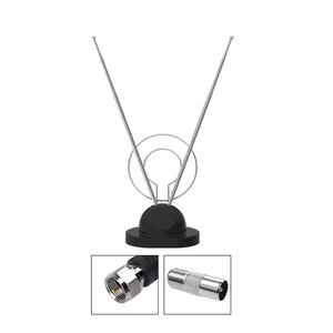 Antenne de télévision intérieure à gain élevé Hf Vhf Uhf Multi-bande 4k Free Digital Telescopic Signal Booster Digital Home TV Antennes - Product Image 4