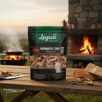 Astilla de leña seca de roble de alta calidad en bolsas Precio barato Astillas de madera de manzana para estufas de barbacoa Chimenea